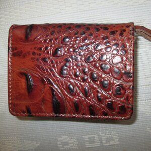 NEW Brahmin Coin Purse w/Logo Key Ring Pecan Melbourne